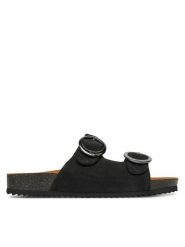 Caprice Klapki 9-27403-44 Czarny. Czarne klapki Caprice, bez wzorów, z nubiku, bez obcasa, bez zapięcia. Za 223.99 zł.