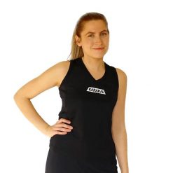 Koszulka tenisowa damska Karakal Pro Tour Vest. Czarne t-shirty sportowe KARAKAL, l, bez wzorów, z materiału, bez ramiączek, tenisowe. Za 62.99 zł.
