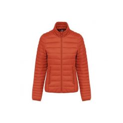 Damska lekka kurtka puchowa Kariban. Brązowe kurtki KARIBAN, bez wzorów, z puchu, bez kaptura. Za 267.50 zł.