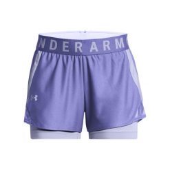 Damskie szorty 2 w 1 Under Armour Play Up. Niebieskie szorty sportowe Under Armour, bez wzorów. Za 150.99 zł.