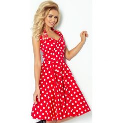 Rockabilly Pin Up Sukienka Czerwona W Białe Kropki Z Guzikam. Sukienki marki NUMOCO. Za 138.00 zł.
