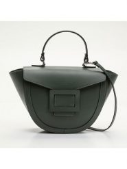 Maison héritage PARIS Skórzana torebka "Votti" w kolorze ciemnozielonym - 28 x 21 x 9 cm rozmiar: onesize. Zielone torebki klasyczne maison héritage PARIS, bez wzorów, z materiału, przez ramię, bez dodatków. Za 367.14 zł.