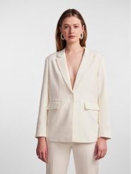 YAS Marynarka 26028353 Biały Regular Fit. Białe marynarki i żakiety YAS, s, bez wzorów, z syntetyku, bez ramiączek. Za 199.99 zł.