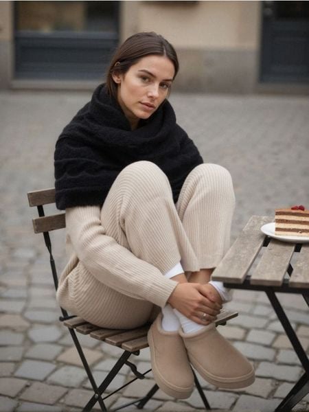 Komin ze strukturalnym wzorem - czarny. Czarne szaliki i kominy Sinsay, bez wzorów. Za 29.99 zł.