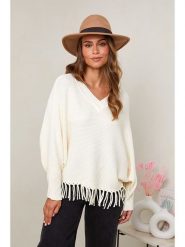 Soft Cashmere Sweter w kolorze kremowym rozmiar: 34/36. Brązowe swetry Soft Cashmere, bez wzorów, ze splotem, klasyczne, bez ramiączek. Za 137.55 zł.
