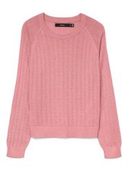 Vero Moda Sweter w kolorze jasnoróżowym rozmiar: L. Różowe swetry Vero Moda, l, bez wzorów, bez ramiączek. Za 105.14 zł.