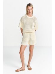 Rich & Royal Sweter w kolorze beżowym rozmiar: M. Brązowe swetry Rich & Royal, m, bez wzorów, z bawełny, bez ramiączek. Za 193.24 zł.