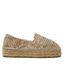 Espadryle Manebi. Brązowe espadryle Manebi, bez wzorów, bez obcasa. Za 409.99 zł.