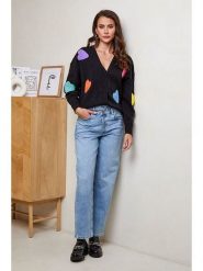 Soft Cashmere Kardigan w kolorze czarnym rozmiar: 38/40. Czarne swetry Soft Cashmere, z aplikacjami, z kaszmiru, bez ramiączek. Za 104.99 zł.