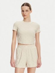 Guess T-Shirt V5GP21 KCT02 Beżowy Regular Fit. Brązowe t-shirty Guess, m, z aplikacjami, z syntetyku, bez kołnierzyka, bez ramiączek. Za 169.99 zł.