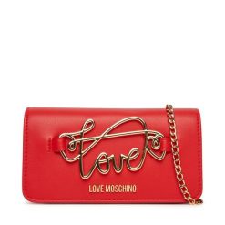 Torebka LOVE MOSCHINO. Czerwone kopertówki Love Moschino, bez wzorów, wizytowe, bez dodatków. Za 669.99 zł.