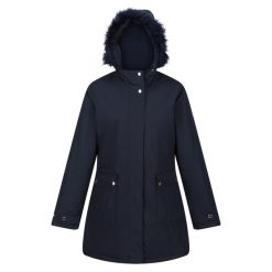 Kurtka Parka Ocieplana Przeciwdeszczowa Damska Sabinka. Niebieskie kurtki przeciwdeszczowe Regatta, m, bez wzorów, sportowe, bez kaptura. Za 181.99 zł.