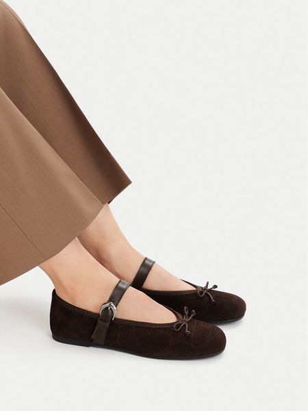 GINO ROSSI Baleriny C-24546LCP-DILETTA Brązowy. Brązowe baleriny Gino Rossi, bez wzorów, ze skóry, bez obcasa, bez zapięcia. Za 229.99 zł.
