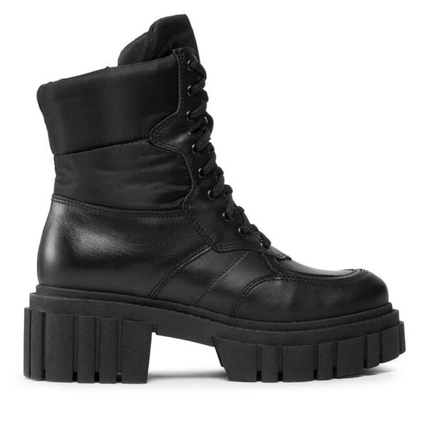 Botki Simen. Czarne botki Simen, bez wzorów, bez obcasa, na słupku, bez zapięcia. Za 489.99 zł.