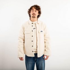 Second Life - Ciepła kurtka skaterska z kolekcji Roos Zwetsloot,... - Stan Dobry. Białe kurtki Decathlon, l, bez wzorów, z bawełny, bez kaptura. Za 63.99 zł.