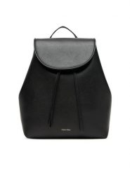 Calvin Klein Plecak Foil Logo Flap Backpack LV04F3297G Czarny. Czarne plecaki Calvin Klein, bez wzorów, ze skóry, bez dodatków. Za 419.99 zł.