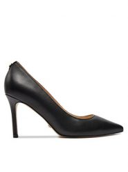 Guess Szpilki Dabbey FLTDAB LEA08 Czarny. Czarne szpilki Guess, z aplikacjami, ze skóry, bez obcasa, na szpilce, bez zapięcia. Za 489.99 zł.