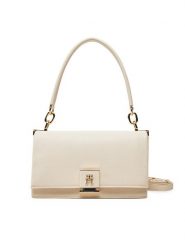 Tommy Hilfiger Torebka Th Her Med Crossover AW0AW17216 Beżowy. Brązowe torebki klasyczne Tommy Hilfiger, bez wzorów, ze skóry, bez dodatków. Za 429.99 zł.