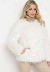Jasnobeżowa Kurtka Futerko na Metalowe Zaczepy Esaliren. Brązowe kurtki Born2be, l, bez wzorów, z futra, eleganckie, bez kaptura. W wyprzedaży za 244.99 zł.