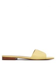 LAUREN RALPH LAUREN Klapki 802959143012 Żółty. Żółte klapki Lauren Ralph Lauren, bez wzorów, ze skóry, bez obcasa, bez zapięcia. Za 589.99 zł.