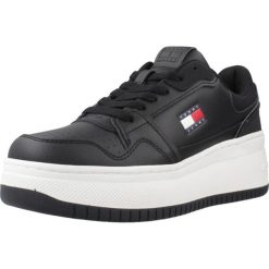 Buty TOMMY JEANS TJW RETRO BASKET FLATFOR Czarny. Czarne buty trekkingowe Tommy Hilfiger, z jeansu, bez zapięcia. Za 489.17 zł.