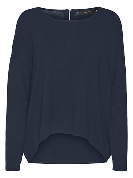 Vero Moda Sweter w kolorze granatowym rozmiar: XS. Niebieskie swetry Vero Moda, xs, bez wzorów, z włókna, bez ramiączek. Za 52.42 zł.