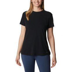 Koszulka sportowa z krótkim rękawem W Endless Trail Running Tech Tee. Czarne t-shirty sportowe Columbia, l, bez wzorów, bez ramiączek, do biegania. Za 199.00 zł.