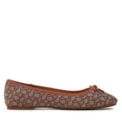 Baleriny Coach. Brązowe baleriny Coach, bez wzorów, bez obcasa, bez zapięcia. Za 479.99 zł.