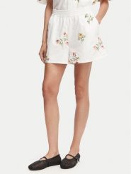 French Connection Szorty materiałowe Alissa 799C0 Biały Relaxed Fit. Białe szorty French Connection, bez wzorów, z bawełny. Za 359.99 zł.