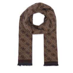 Szalik Guess. Brązowe szaliki i kominy Guess, z aplikacjami. Za 234.99 zł.