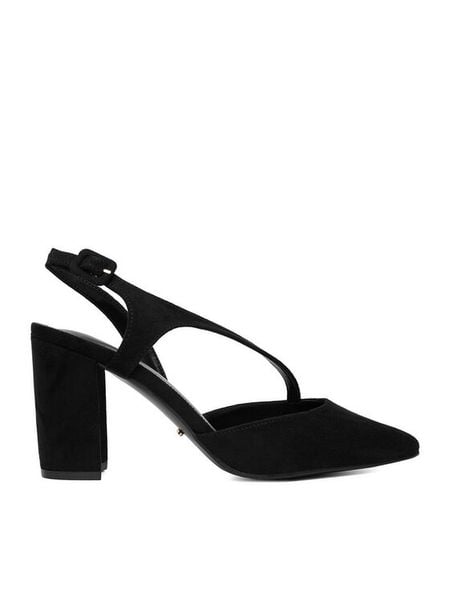 DeeZee Czółenka CEO-CD25-052-1 Czarny. Czarne czółenka DeeZee, bez wzorów, z materiału, bez obcasa, bez zapięcia. Za 139.99 zł.