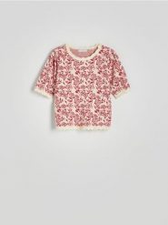 Sweter z krótkim rękawem - wielobarwny. Swetry Reserved, l, bez wzorów, z dzianiny, bez ramiączek. Za 109.99 zł.