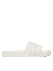 Tommy Hilfiger Klapki Hilfiger Poolside With Webbing FW0FW08529 Biały. Białe klapki Tommy Hilfiger, bez wzorów, ze skóry, bez obcasa, bez zapięcia. Za 129.99 zł.