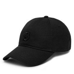 Czapka z daszkiem BOSS. Czarne czapki z daszkiem Boss, bez wzorów. Za 189.99 zł.