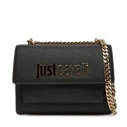 Torebka Just Cavalli. Czarne kopertówki Just Cavalli, bez wzorów, wizytowe, bez dodatków. Za 619.99 zł.