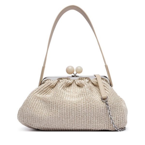 Torebka Weekend Max Mara. Brązowe kopertówki Weekend Max Mara, bez wzorów, wizytowe, bez dodatków. Za 1,579.00 zł.