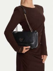 Guess Torebka Sunetra HWNG75 34210 Czarny. Czarne torebki klasyczne Guess, z aplikacjami, ze skóry, bez dodatków. Za 329.99 zł.