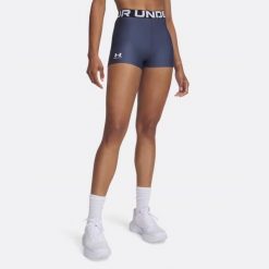 Spodenki Damskie Sportowe Under Armour Hg Shorty. Niebieskie szorty sportowe Under Armour, bez wzorów, na fitness i siłownię. Za 99.99 zł.