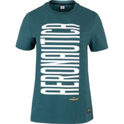 T-shirt Aeronautica Militare. Zielone t-shirty m, bez wzorów, bez kołnierzyka, bez ramiączek. Za 317.40 zł.