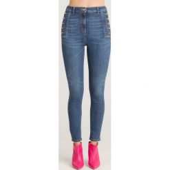 JEANSY SLIM FIT Elisabetta Franchi. Niebieskie jeansy Elisabetta Franchi, bez wzorów, z jeansu, z podwyższonym stanem. Za 1,519.00 zł.