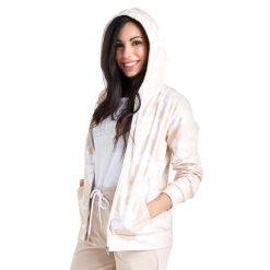 Bluza z kaptur na co dzień na siłownię. Brązowe bluzy LEONE 1947 APPAREL, xs, bez wzorów, z dresówki, sportowe, bez ramiączek, bez kaptura. Za 273.65 zł.