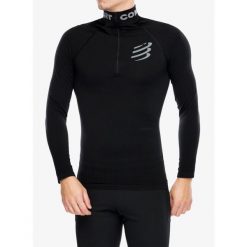 Bluza termoaktywna unisex Compressport 3D Thermo HZ LS Top. Czarne bielizna termoaktywna damska Compressport, l, bez wzorów, bez kaptura, do biegania. Za 602.99 zł.