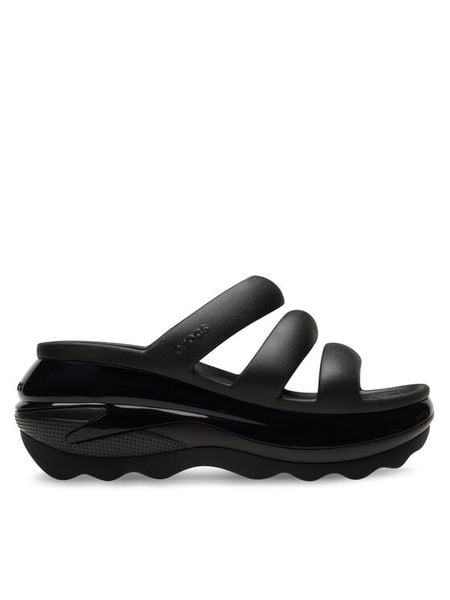 Crocs Klapki Mega Crush Triple Strap 209842 Czarny. Czarne klapki Crocs, bez wzorów, z tworzywa sztucznego, bez obcasa, bez zapięcia. Za 388.99 zł.