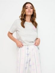 Piżama dwuczęściowa - szary. Szare piżamy Sinsay, l, bez wzorów, bez kołnierzyka, bez ramiączek. Za 35.99 zł.