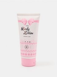 Balsam do ciała o zapachu ciasteczkowym - różowy. Czerwone body i gorsety Sinsay, bez wzorów, bez ramiączek. Za 12.99 zł.