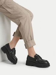 G-Star Raw Półbuty EO-ELIF-9010-25 Czarny. Czarne półbuty wsuwane G-Star, bez wzorów, ze skóry, retro, bez obcasa, na płaskiej podeszwie. Za 399.99 zł.