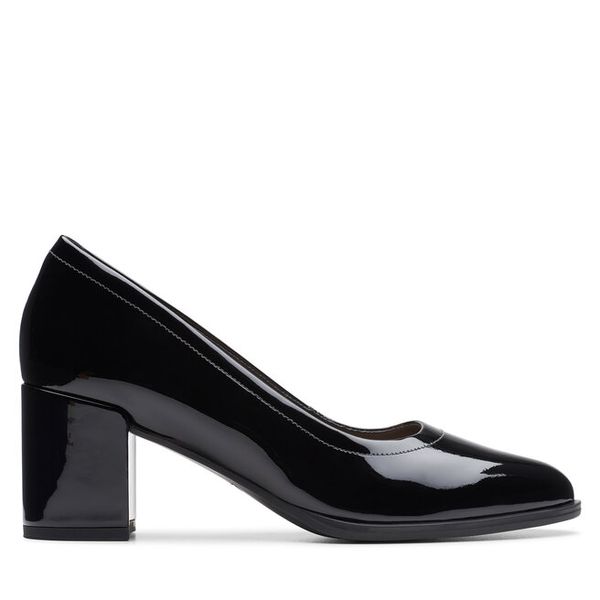 Czółenka Clarks. Czarne czółenka Clarks, bez wzorów, bez obcasa, bez zapięcia. Za 399.99 zł.