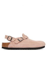 Birkenstock Sandały Tokio 1031636 Różowy. Czerwone sandały Birkenstock, bez wzorów, ze skóry, bez obcasa, na płaskiej podeszwie, bez zapięcia. Za 719.99 zł.