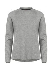Clique Miami PRO Roundneck Women bluza damska z bawełny i recyklingu – Grey. Szare bluzy CLIQUE, l, bez wzorów, z bawełny, bez ramiączek, bez kaptura. Za 189.08 zł.