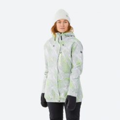 Kurtka snowboardowa damska Dreamscape SNB 100. Czerwone kurtki narciarskie DREAMSCAPE, na zimę, l, bez wzorów, z materiału, bez kaptura, narciarskie. Za 299.99 zł.